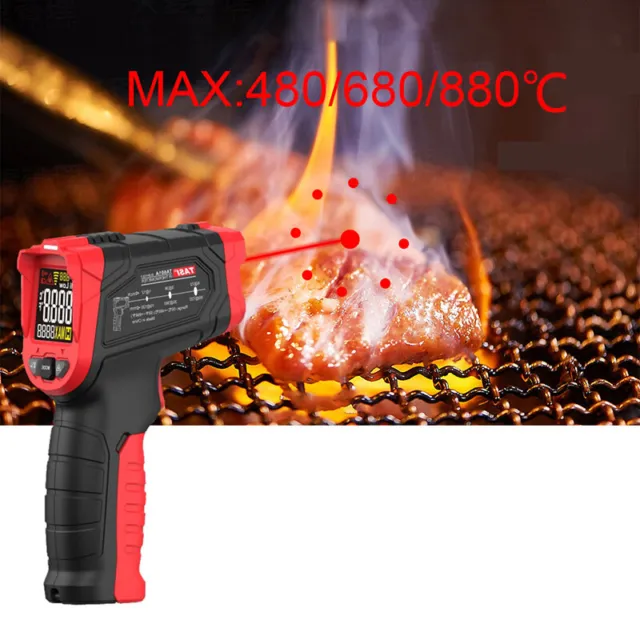 LCD Infrared Thermometer Temperature Gun Laser IR Cooking Oven Pizza -50°C-480°C