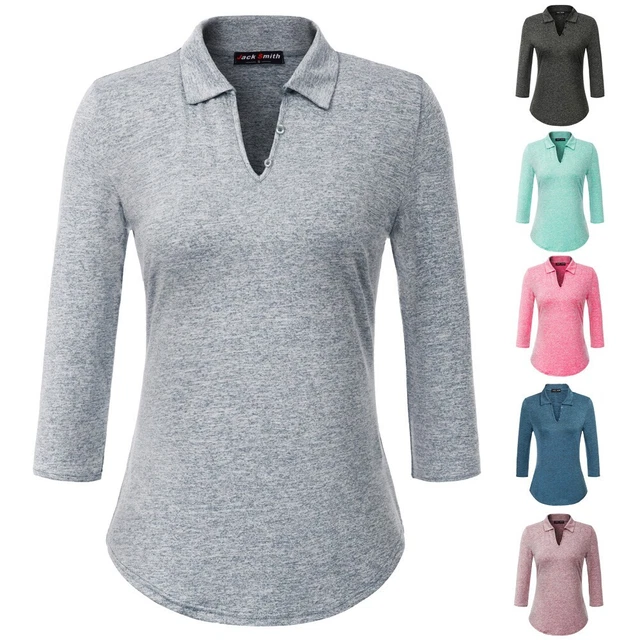Alto Elasticizzato T-Shirt Top Donna SPORTS Bavero Colletto Vestiti Moda Fashion