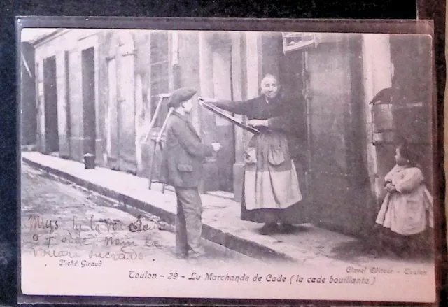 Rare CPA TOULON  la Marchande de cade  Gros plan