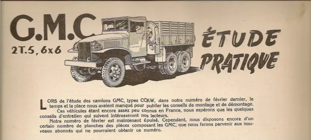 Revue Technique Automobile 16 Rta 1947 Camion Gmc Cckw 6X6 2T5 Boite Cotal 3