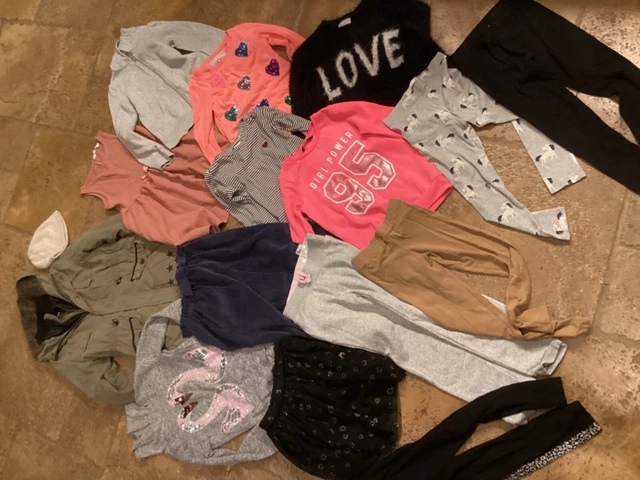 Pacchetto abbigliamento ragazze età 6-7 anni, buona selezione guardaroba