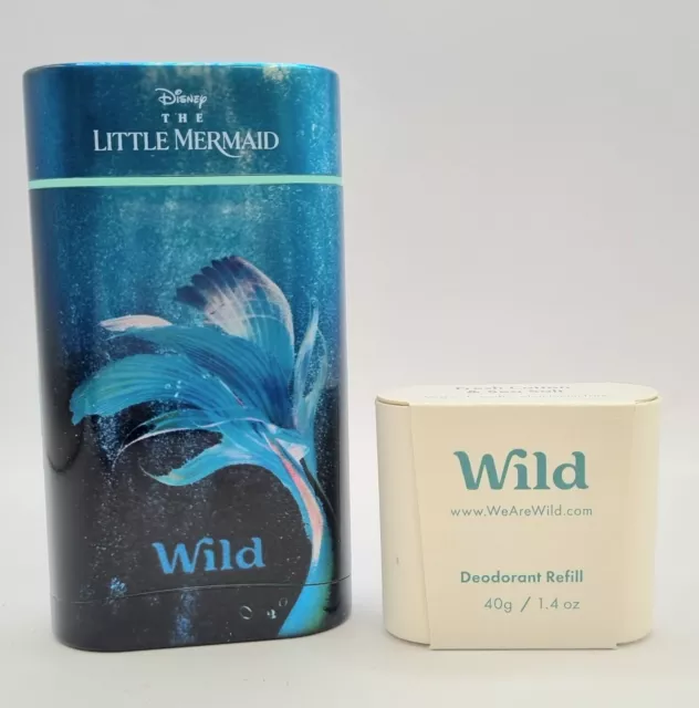 ❤️ WILD REFILLABLE Natural Deodorant Kit, Little Mermaid Case & Cotton  Refill LE £19.99 - PicClick UK