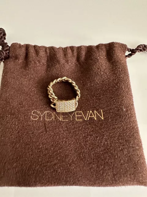 Sydney Evan Gold And Diamond Chain Ring Size 9