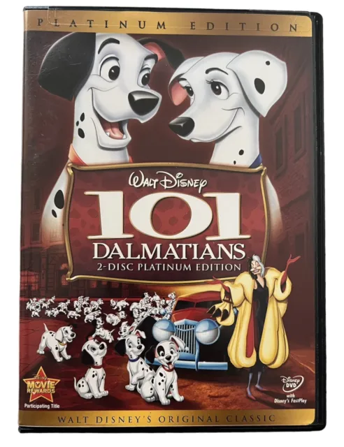 101 Dalmatians DVD, 2008, 2-Disc Set, Platinum Edition USED GOOD CONDITION