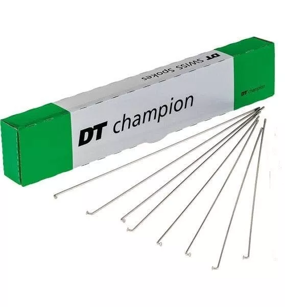 DT SWISS CHAMPION 284mm PACK OF 8 SILVER J BEND SPOKES