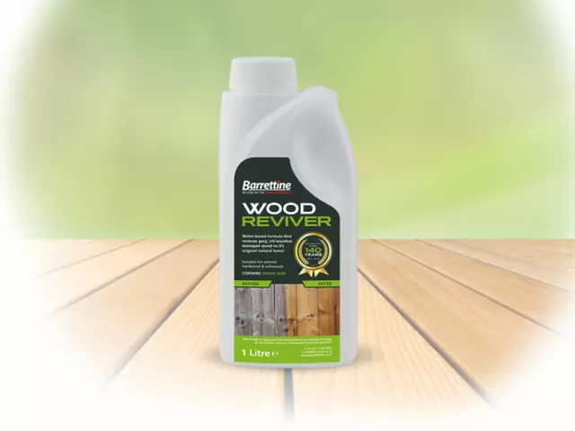 Barrettine Wood Reviver Rescue Wood From Stains Caused By Surface Mould, Rust 1L