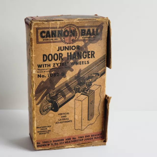 Vintage Cannon Ball Barn Door Roller, Hangers #1061. Hardware, Box, Farmhouse