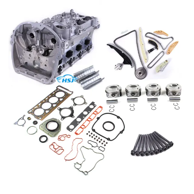 2.0T Cylinder Head & Piston φ21MM & Timing & Bolts Kit Fit For AUDI A4 A6 Q5