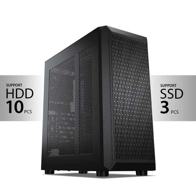 CLASSICO PC CASE ATX Mid-Tower Computer Gaming Case w/ 4 Fans GPU ...