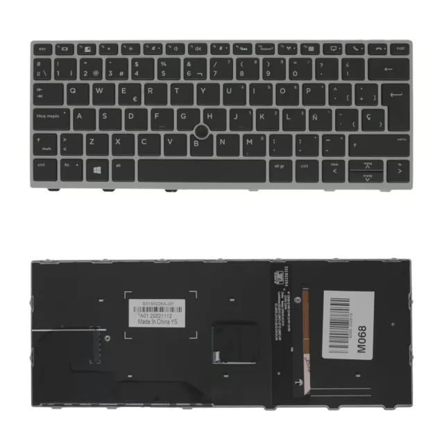 Teclado español para HP EliteBook 830 836 G6 L13697-071 Retroiluminado plata