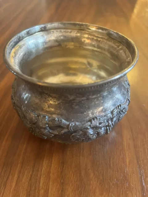 Vintage Silver Plated Repousse Small Bowl