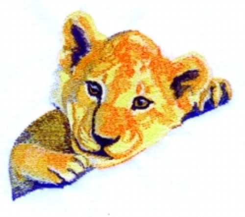 Embroidered Short-Sleeved T-Shirt - Lion Cub BT3680  Sizes S - XXL