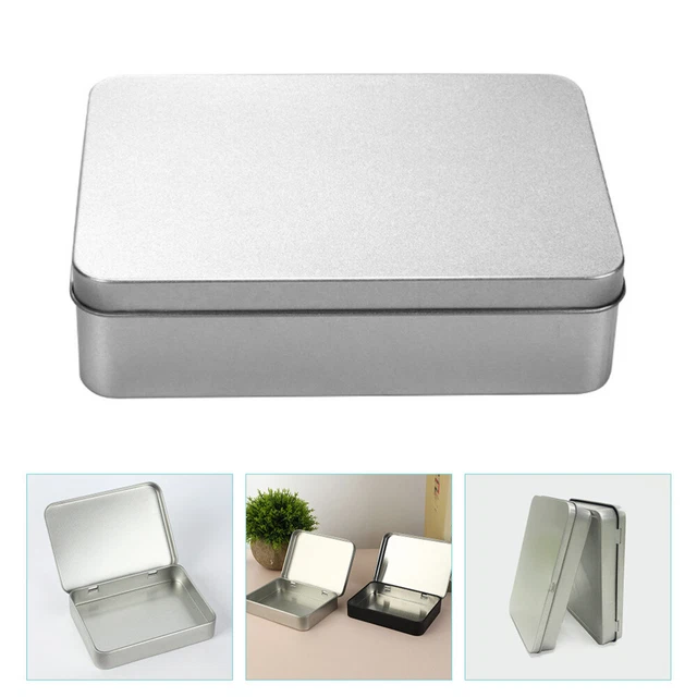 SCATOLA DA CARTE in latta scatole vuote contenitori perline lattine natalizie con coperchi EUR