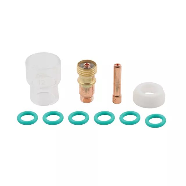 1Set TIG Welding Torch Stubby Gas Lens #12 Pyrex Cup Kit for WP-17/18/26 2/32''