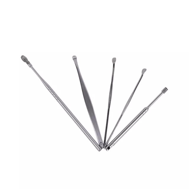 5 x rimozione orecchie in acciaio inox pick wax curette detergente cura EarPick workzeRSDB