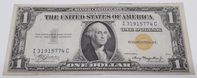 1935-A $1 Silver Certificate/North Africa Note I-C Block Fr. 2306  Extra Fine