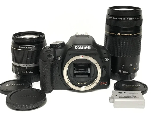 CANON EOS KISS X3 EF-S 18-55mm F3.5-5.6 IS with Battery