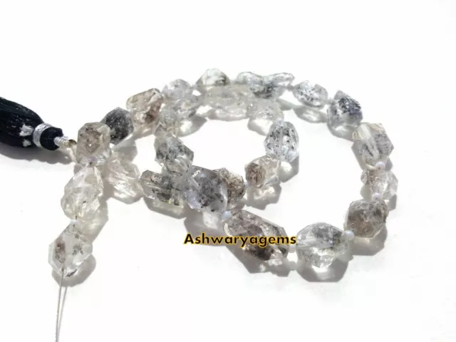 Herkimer Diamond Quartz 8X10-10X12Mm Gemstone Beads 1 Strand 2" Per Inch Rate 3