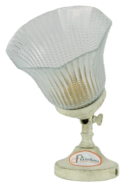 Applique ottone bianco,appliques decapè,lampada parete liberty da interno an26 2