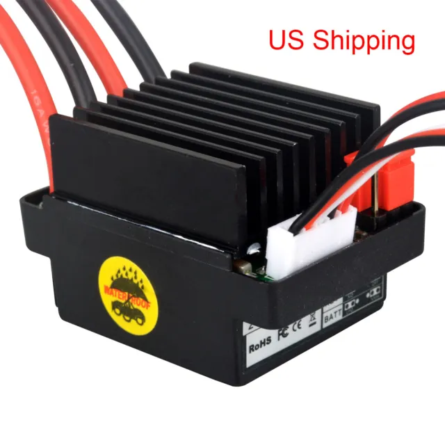 For RC Boat Car Double Way 320A ESC Brush Motor Speed Controller w/ Cooling Fan