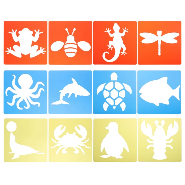 Animal Drawing Template Ocean Life Stencils Kids Drawing Template Hollow Child 3