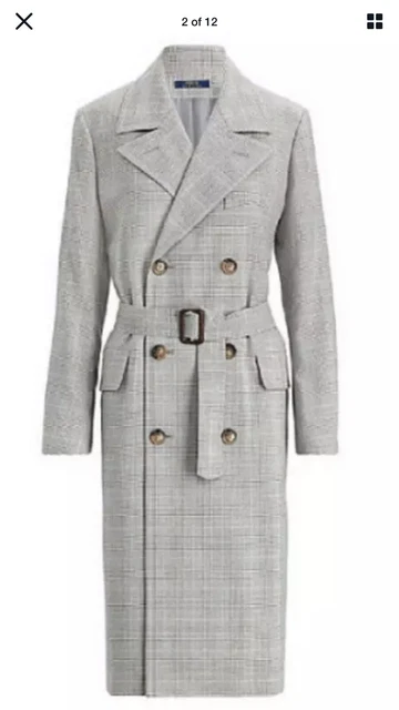 Ralph lauren glen plaid trench coat sale