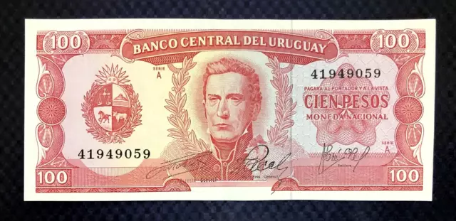 1967 Uruguay - 100 Pesos - P#46 - Unc - Am2