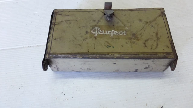 Boîte à Outils Vélo PEUGEOT Randonneuse - Cuir Marron - Cycles Anciens Années 40