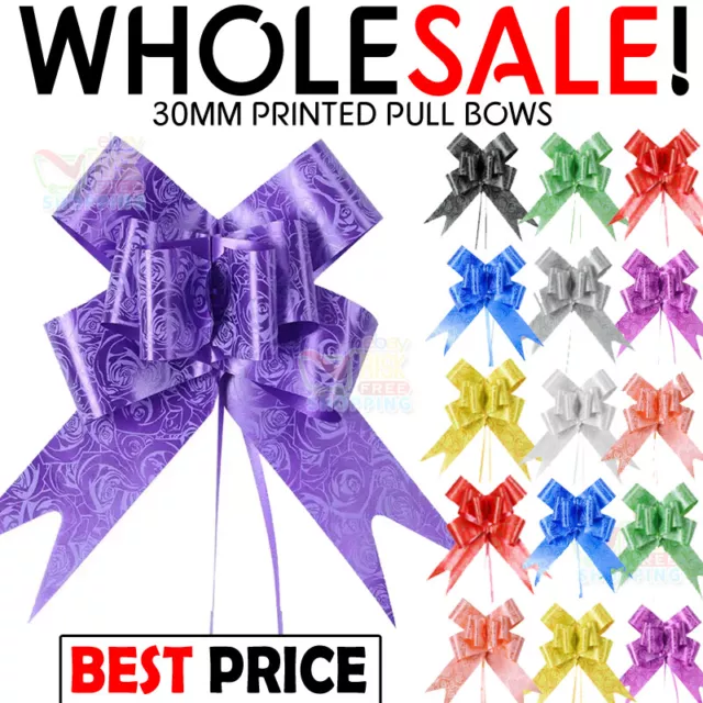 100pc Pull Bows 30mm Large Small Gift Wrap Florist Ribbon Wedding Car Decoration