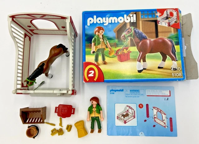 Cheval Playmobil N°4 - Thème équitation, écurie, Ferme, Ranch - Vintage - Bon état