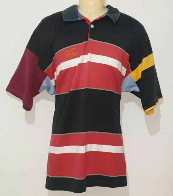 Vintage Ugly CANTERBURY Jersey - CCC - Size 2XL - Striped Rugby Short Sleeve Top