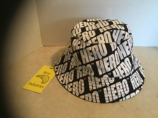 Hero Industries Reversible Bucket Black & White Hat New w/Tags