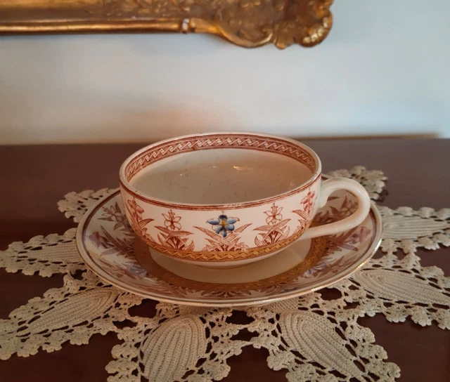 tasse à thé Faïence Sarreguemines Derby,  XIXème, old french cup Sarreguemines