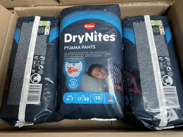 Huggies DryNites Dry Nights Pyjamas Marvel Boy Size4-7 Pack of 30
