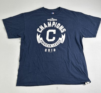 MLB Cleveland Indians Baseball 2016 Americana League Champs T-Shirt - Uomo XL