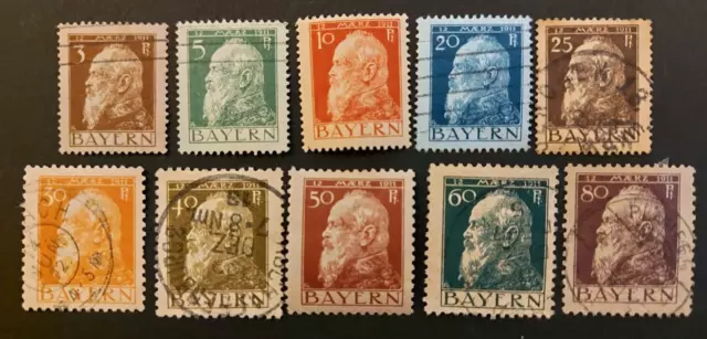 Bayern Stamps 1991 Type 1 Mi# 76 To 85 Wz4 Used  (G6)