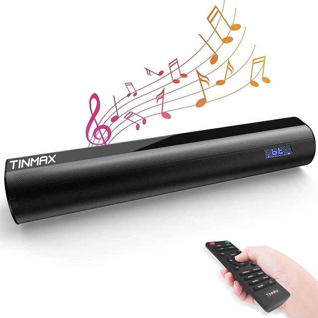 TV Soundbar 106DB 18.9” 3D Surround Sound Wired & Wireless Bluetooth 5.0 Speaker