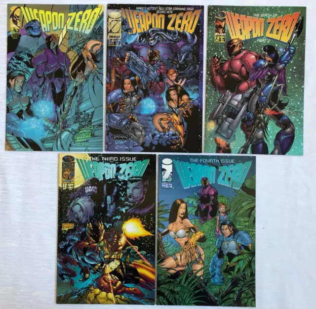 Weapon Zero #0 T-1 T-2 T-3 T-4 Set Comics Walt Simonson & Benitez Comic (1995)