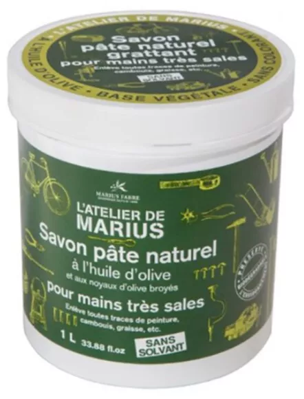 Savon mains pâte naturelle grattant à l' huile d' olives 1l MARIUS FABRE