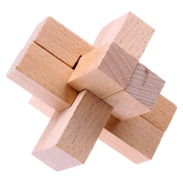 Wooden Kongming Luban Lock Brain Teaser Puzzle Kids Educational Game Toy Gift