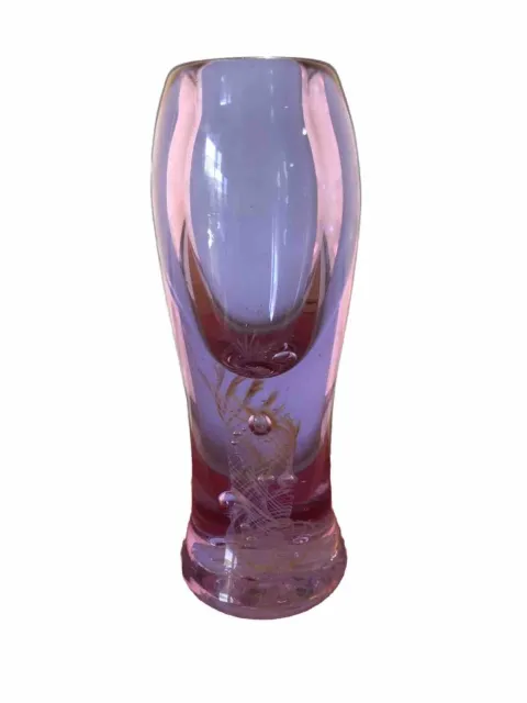 A Lavender Blue/mauve Glass Vessel By Pete VANDER LAAN Santa Fe, NM.