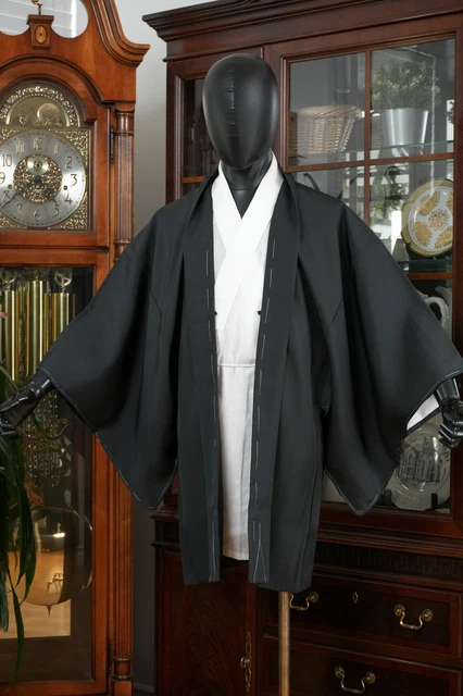 Dear Vanilla Japanese Silk Haori Jacket Men's Kimono Genuine Japan Made Vintage