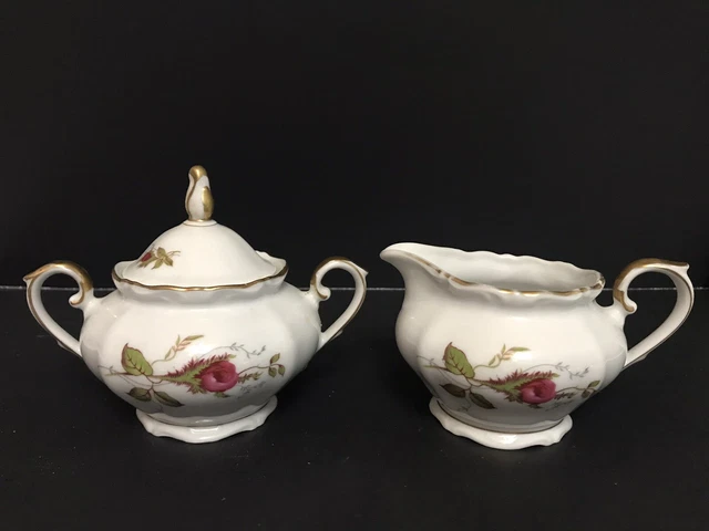 Vintage W Eschenbach Bavaria Germany Briar Rose Fine China Creamer & Sugar Vintage W Eschenbach Bavaria Germany Briar Rose Fine China Creamer & Sugar