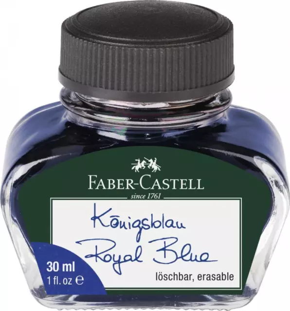 FABER-CASTELL Tinte im Glas, königsblau, Inhalt: 30 ml löschbar
