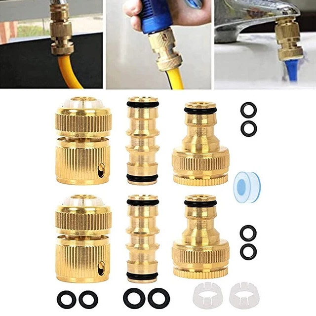 Robinet Jardin 1/2 Laiton Anti-Rouille Anti-Gel RUCUDIM - Avec Raccords Et Ruban PTFE - Robinet Extérieur