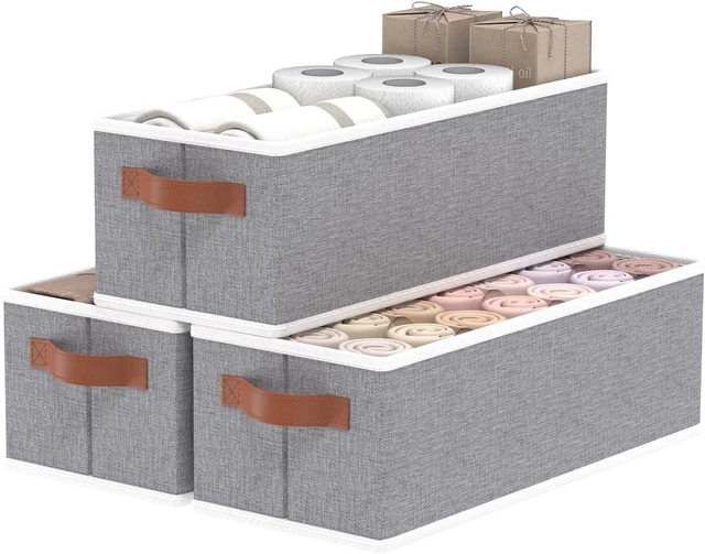 Cubi Arredo GRANNY SAYS Cubi Portaoggetti Con Struttura In Metallo, Confezione Da 4 Cubi Portaoggetti Scaffale, A Cubo In Tessuto 27x27x27, Cubi Contenitori Portaoggetti Pieghevoli - Grigio Scatole Portaoggetti - 8