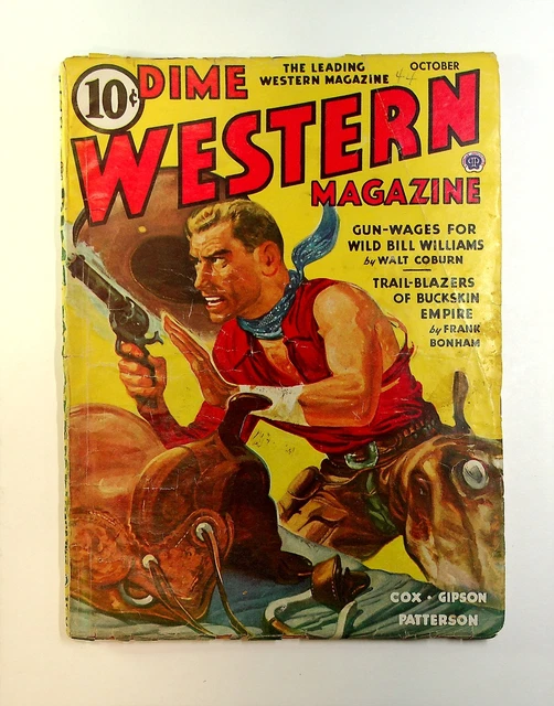 Dime Western Magazine Pulp Oct 1944 Vol. 40 #2 GD