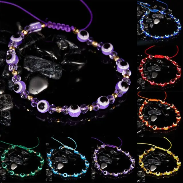 Fashion Evil Eye Crystal Bracelet Chain Adjustable Women Men Turkish jewelry New