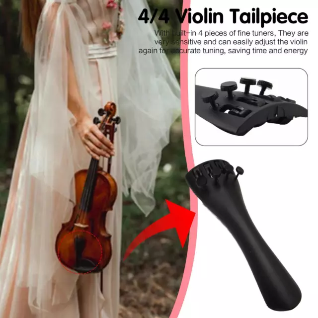 Violin Tailpiece Ultra Composite Tailpiece with 4 Fine Tuners. Z4B8