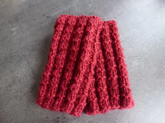 Pulswärmer selbstgestrickt * Armstulpen * Stulpen * handgestrickt * rot * NEU